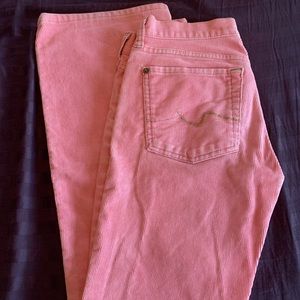Seven for all Mankind Pink Corduroy sz 27